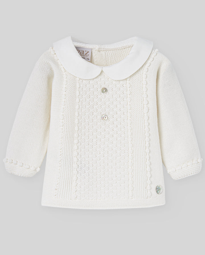 Paz Rodríguez Baby Boy Wool Set in Ivory