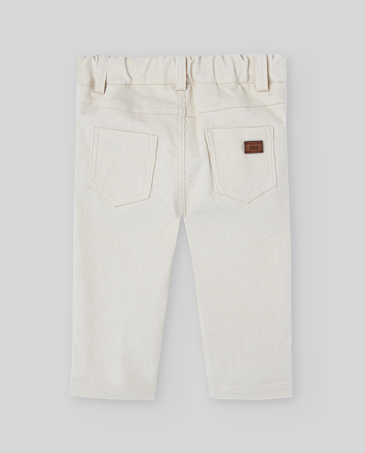 Paz Rodríguez Boys Ivory Corduroy Pants