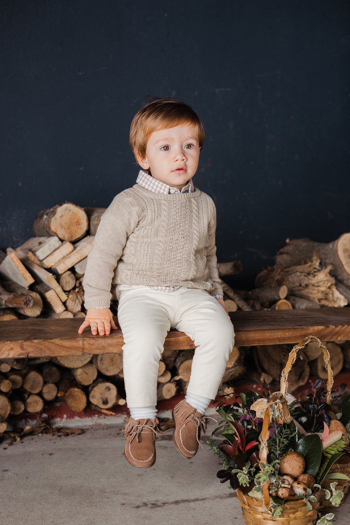 Paz Rodríguez Boys Gingham Button-Down Shirt