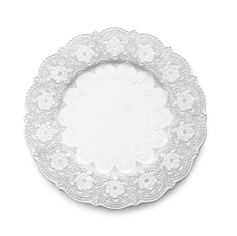 Merletto White Charger Plate