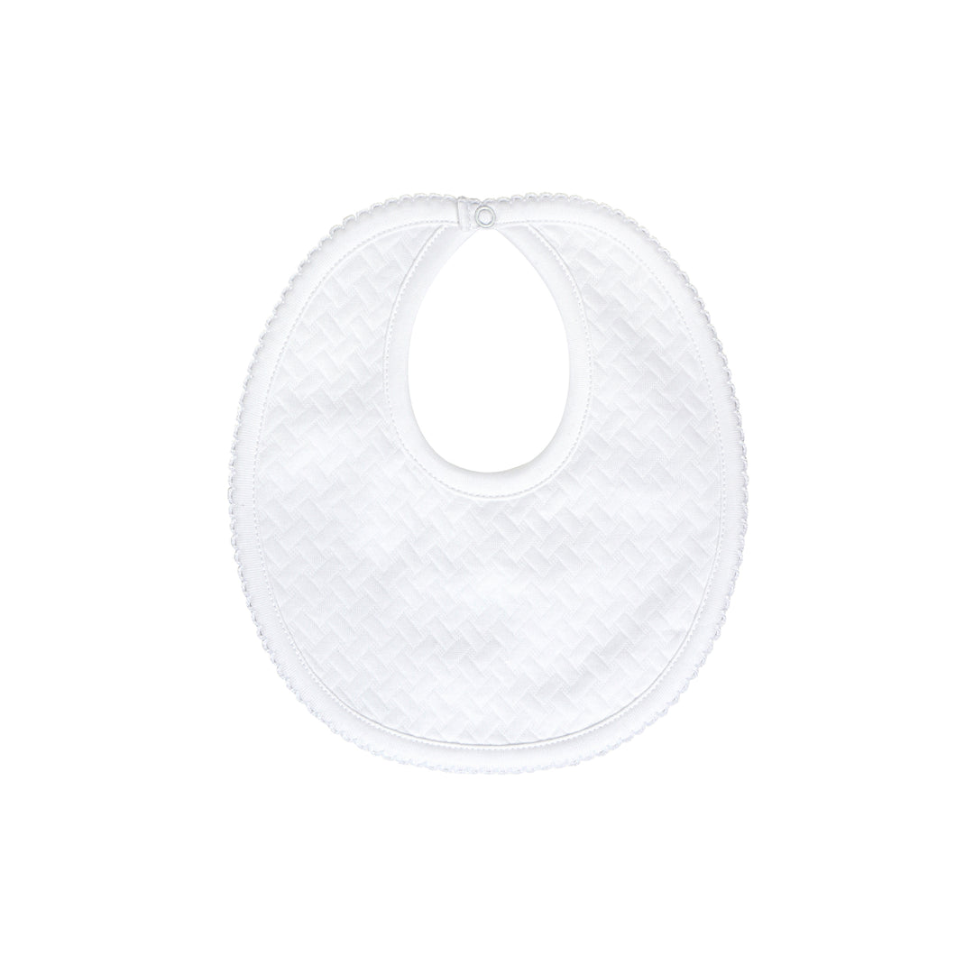 Basket Weave Bib - White