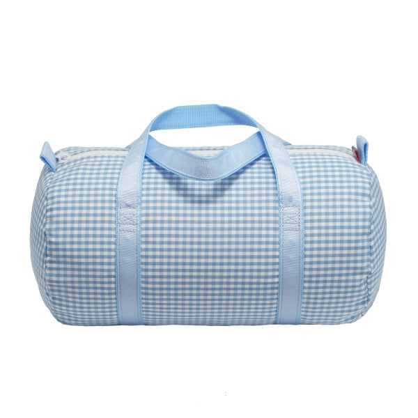 Baby Blue Gingham Duffel Bag