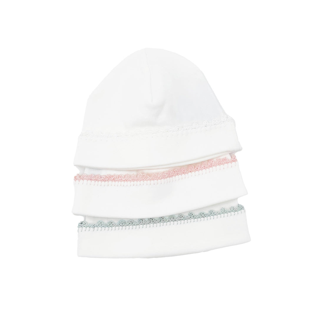 Baby Beanie Cap with Crochet Trim