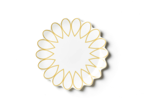 COTON COLORS DECO GOLD SCALLOP SALAD PLATE SET OF 4