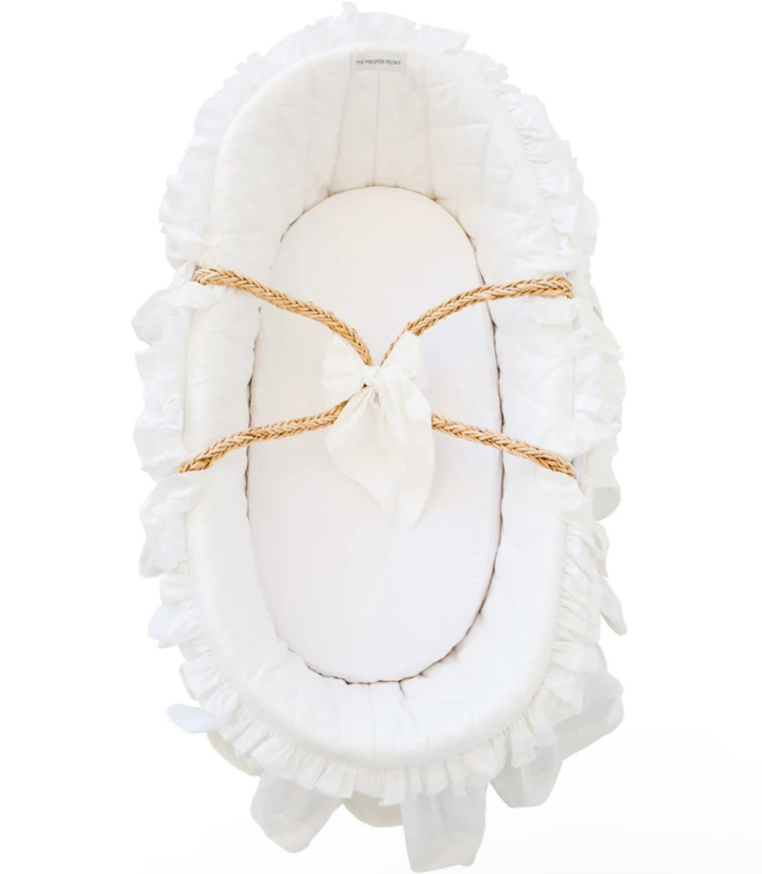 The Proper Peony Moses Basket - Ecru