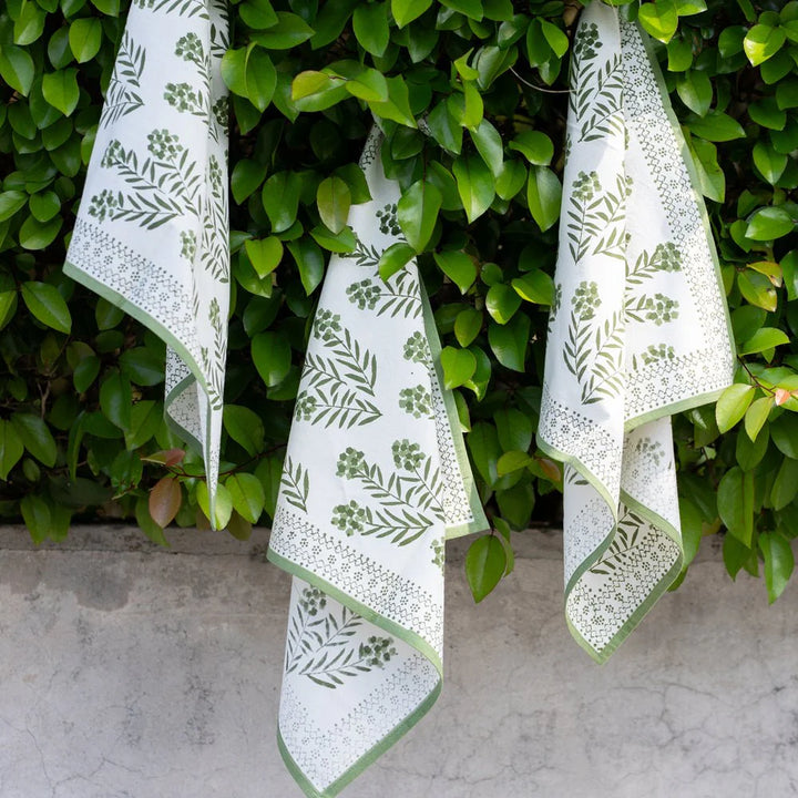 Pomegranate Phlox Green Napkin - Set of 4