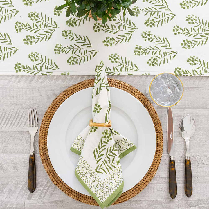 Pomegranate Phlox Green Napkin - Set of 4