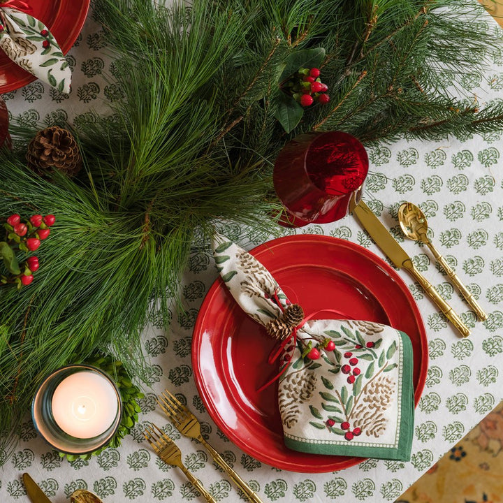 Christmas Garland Napkins - Set of 4