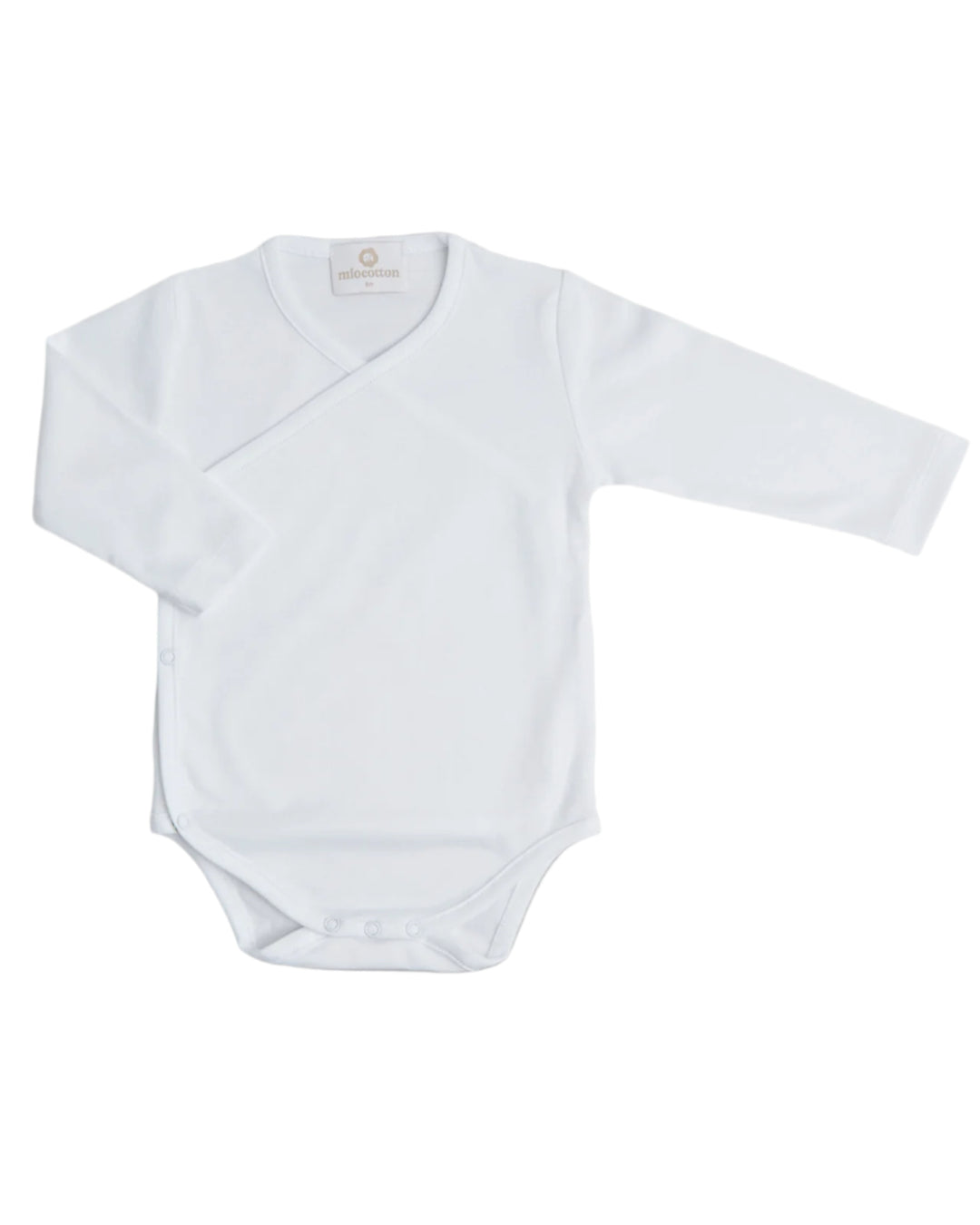 White Long-sleeved snap Bodysuit