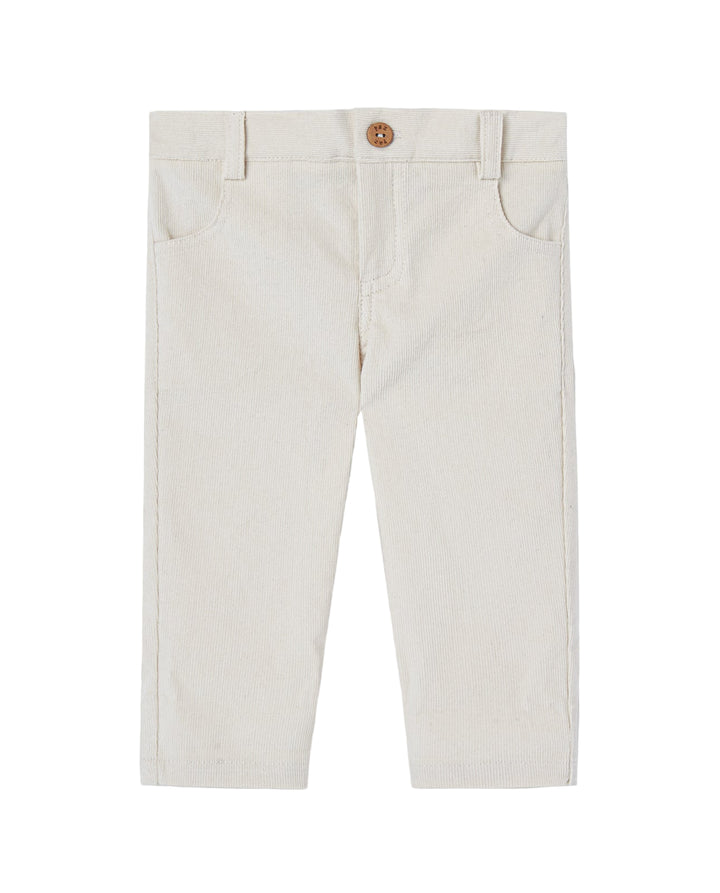 pair of cream boys corduroy pants
