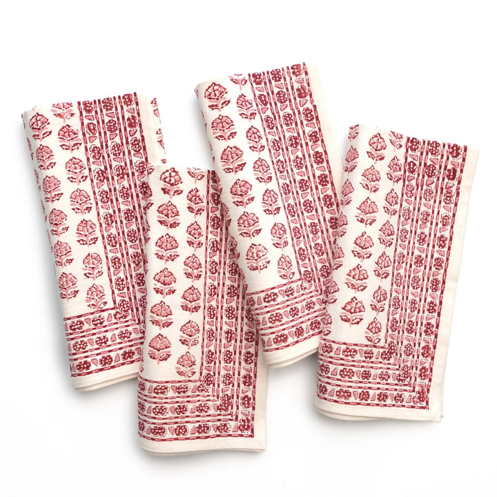 Pomegranate Elise Rose Napkin - Set of 4