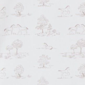 Paz Rodríguez Taupe Knit & Pony Toile Print Baby Bubble