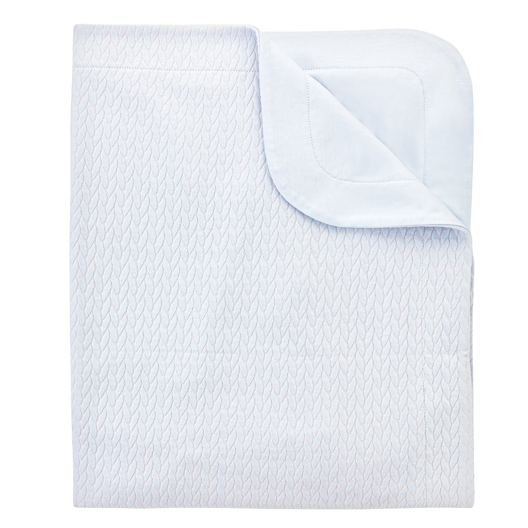 Blue Jacquard Pima Cotton Receiving Blanket