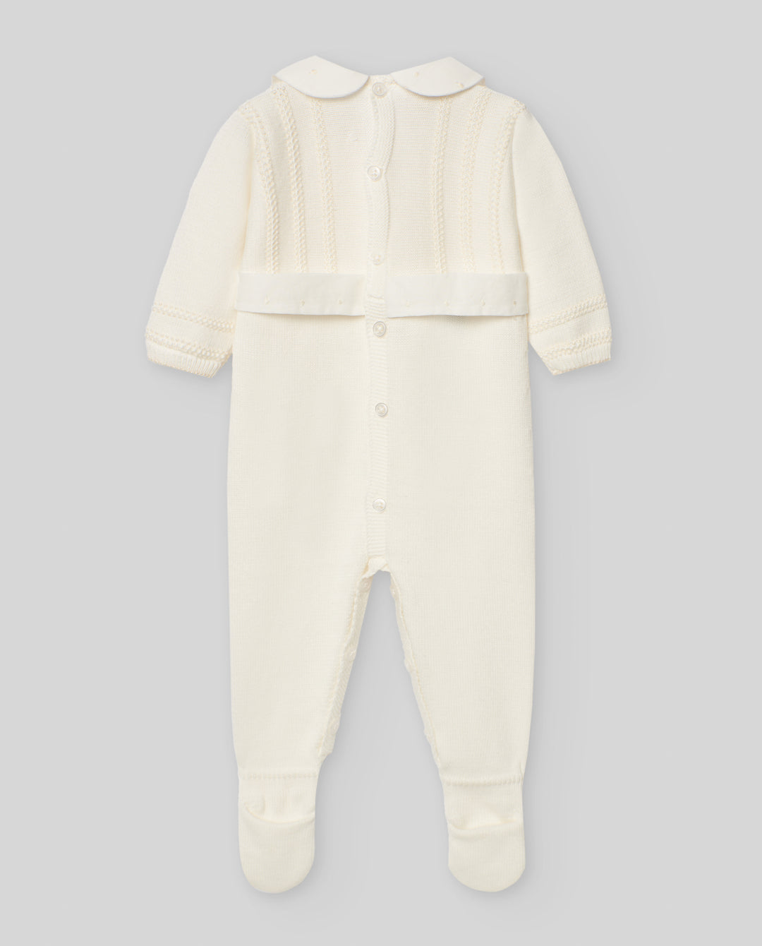 Knit Romper- Cream/Beige
