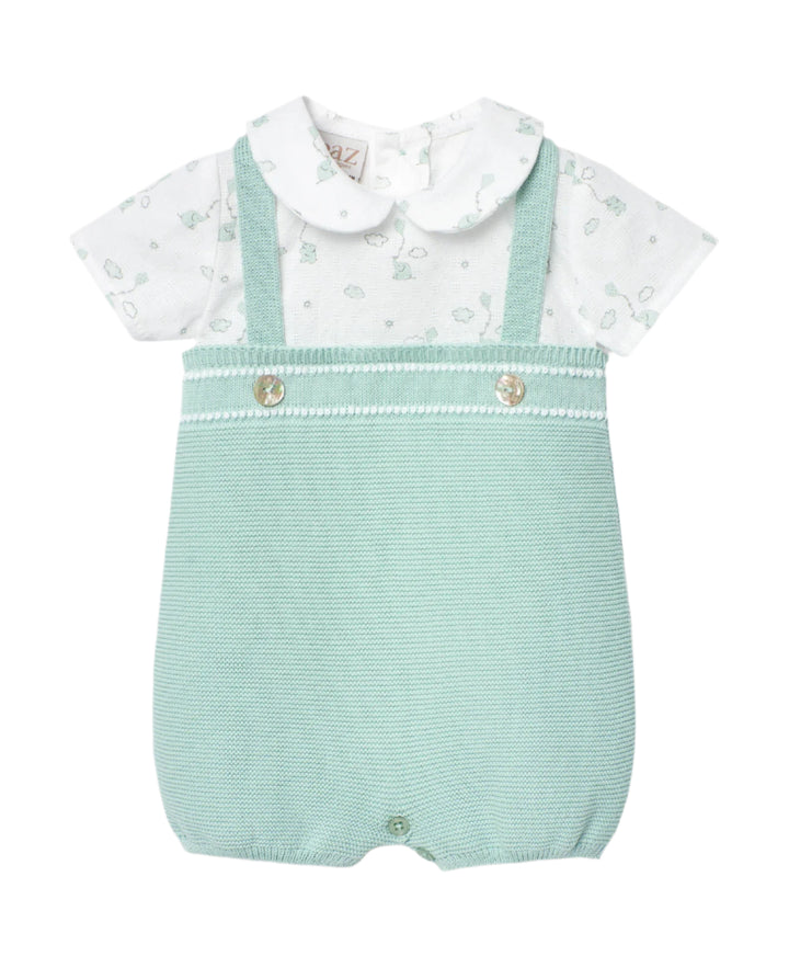 Combined Knit Romper Eido