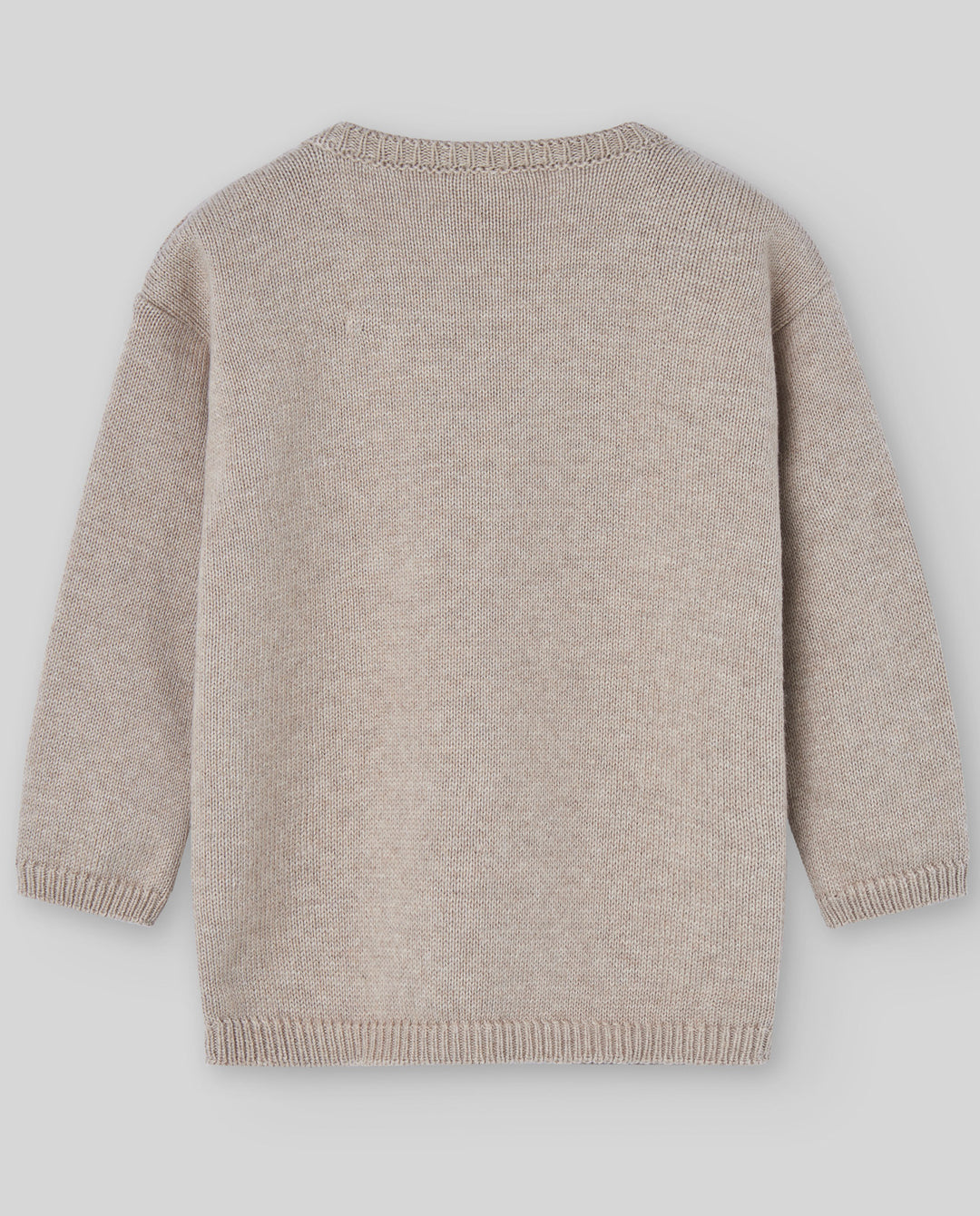 Paz Rodríguez Boys Taupe Cable Knit Sweater