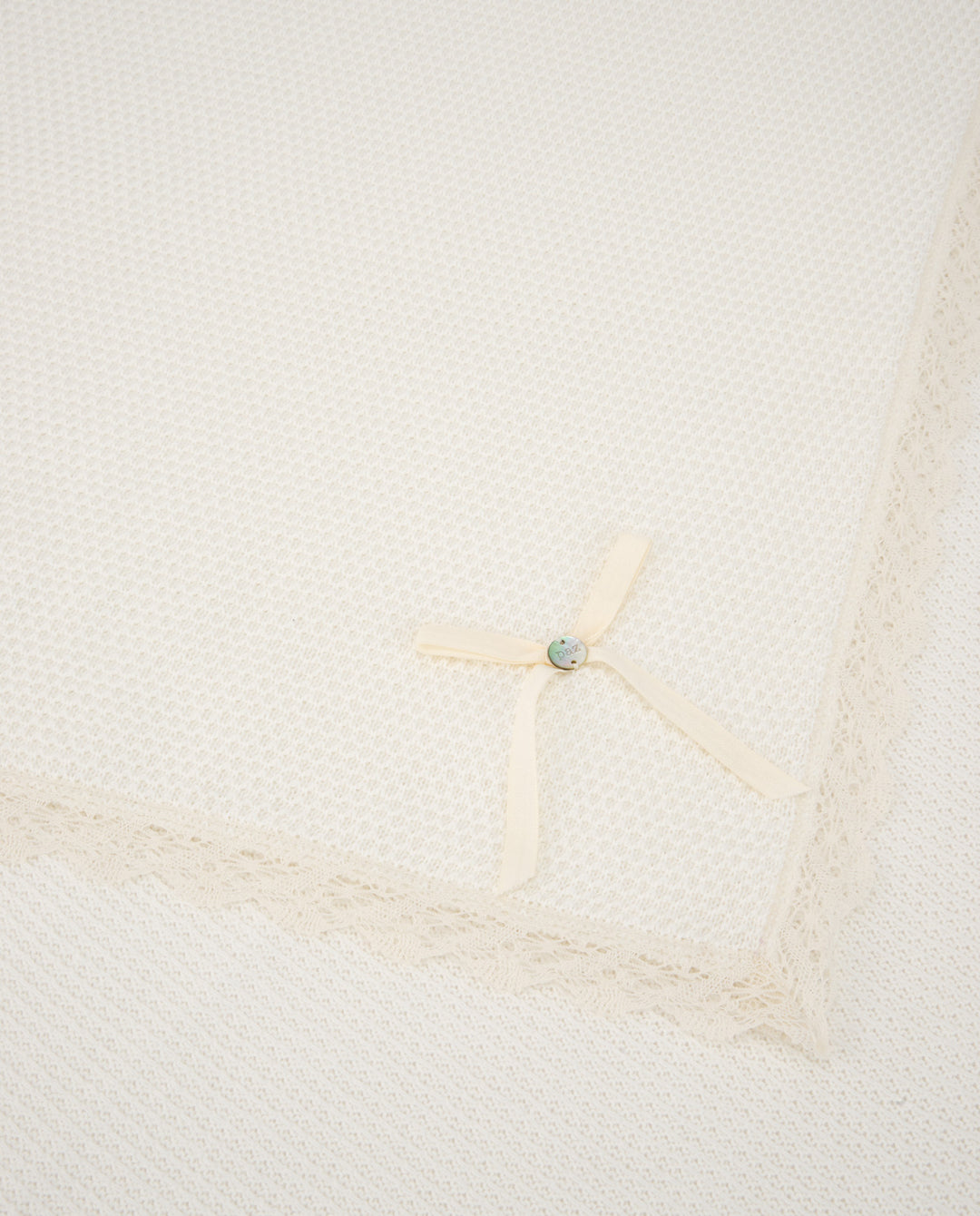 Newborn Knitted Baby Blanket - Cream