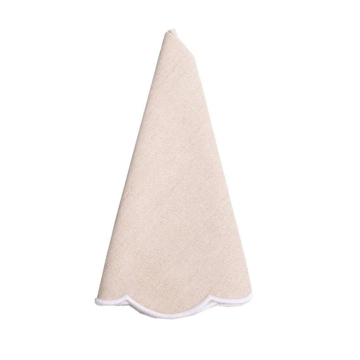 Belmonte Napkin, Beige with White - Set of 6