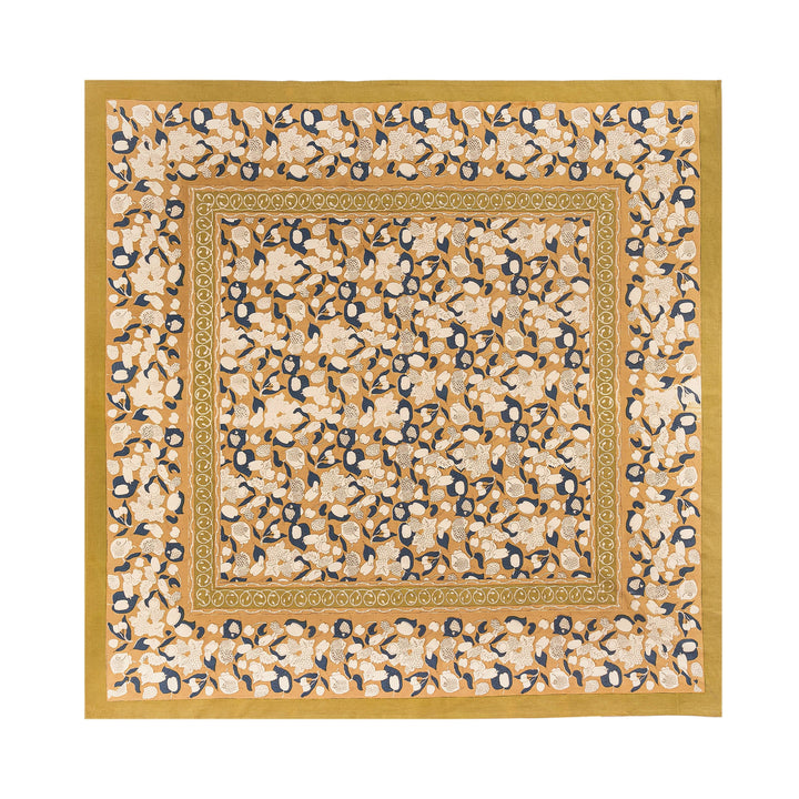 Forest Harvest Mustard & Blue | French Tablecloths