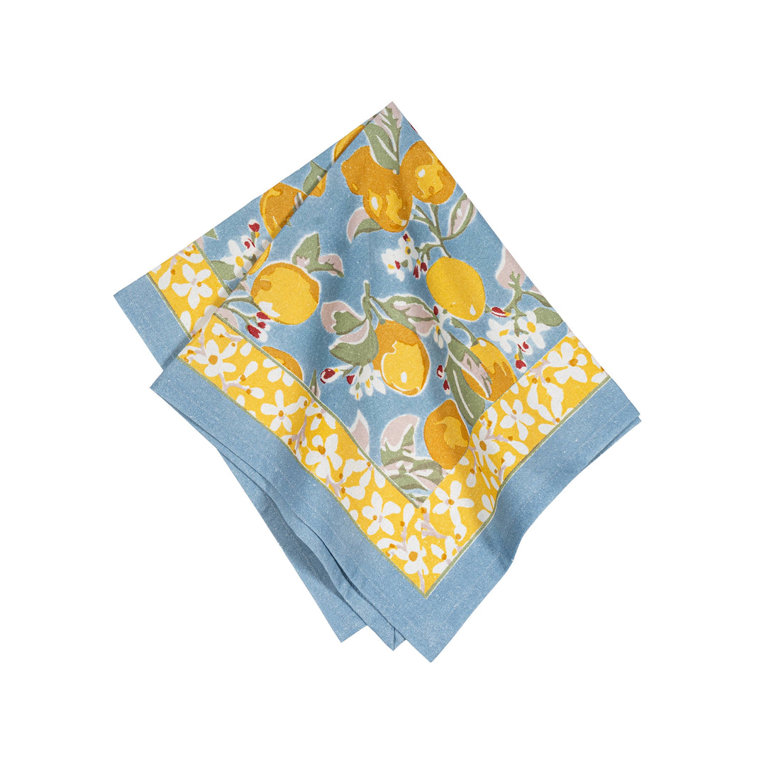 Citron Blue & Yellow Napkins - Set of 6