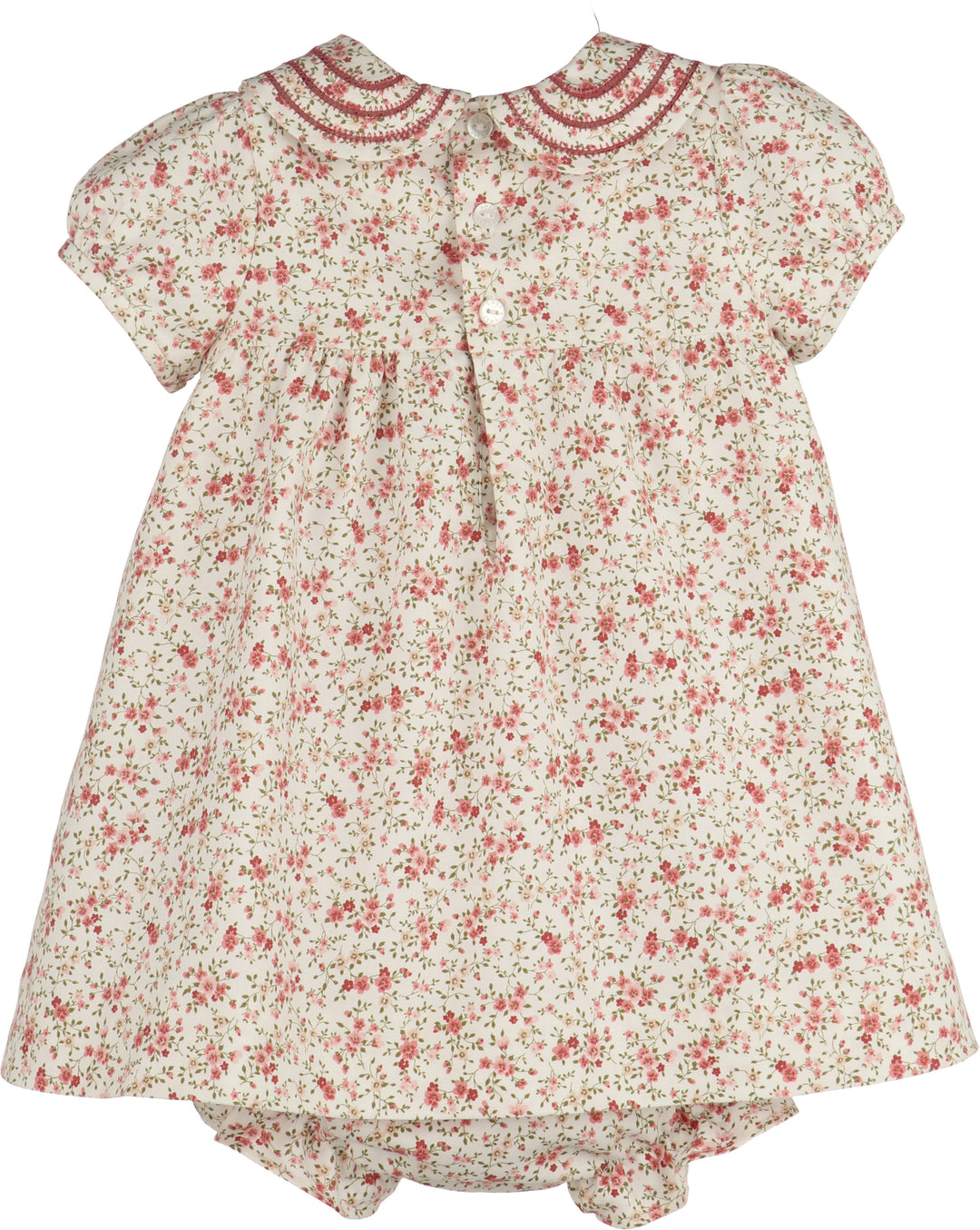 Luli & Me Fallen Leaves Wreath Set Dress Pink
