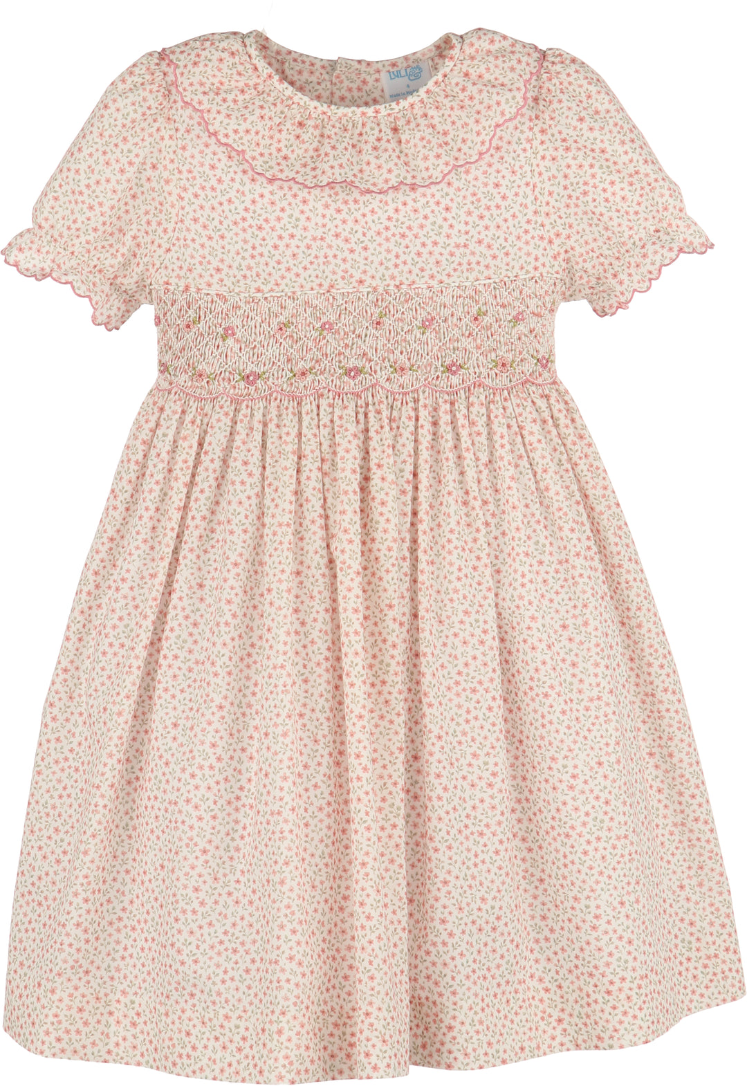 Luli & Me Forest Fairy Smocked Dress Pink