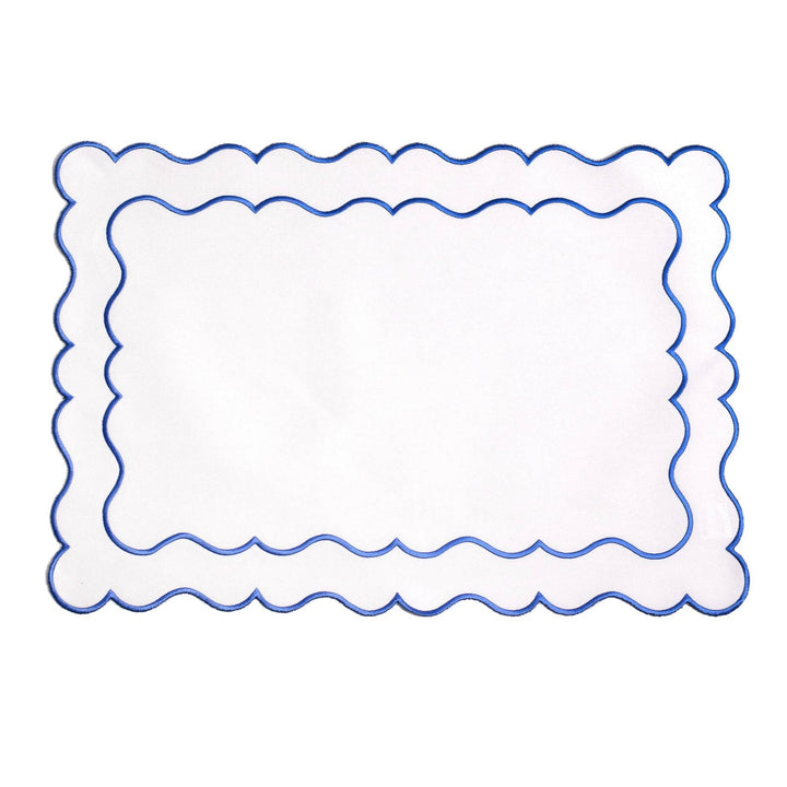 Wavy White/Blue Placemat - Set of 6