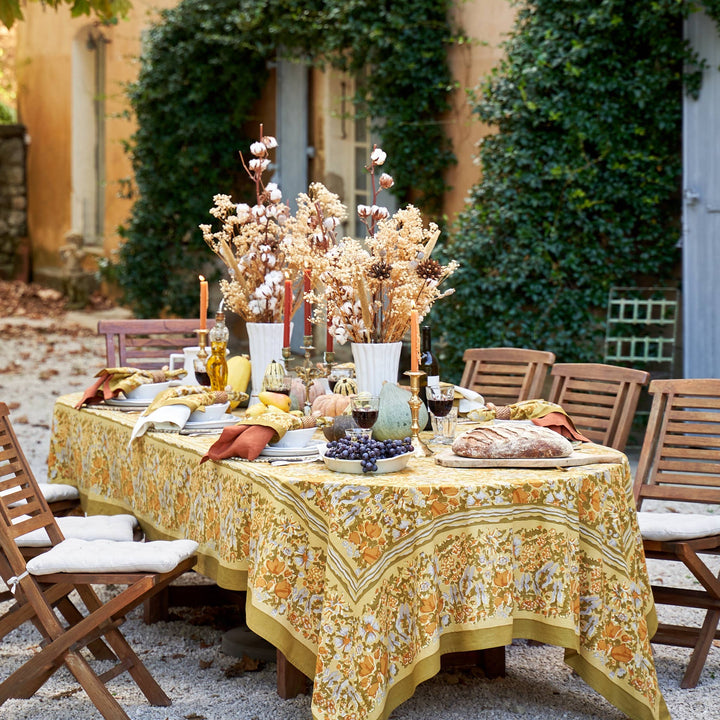 Jardin Mustard & Grey | Tablecloth