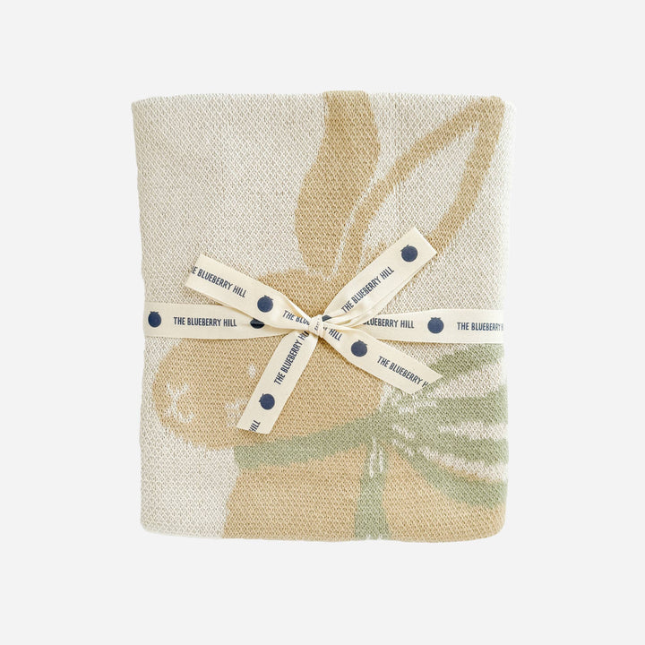 Pastel Bunny Heirloom Cotton Baby Blanket