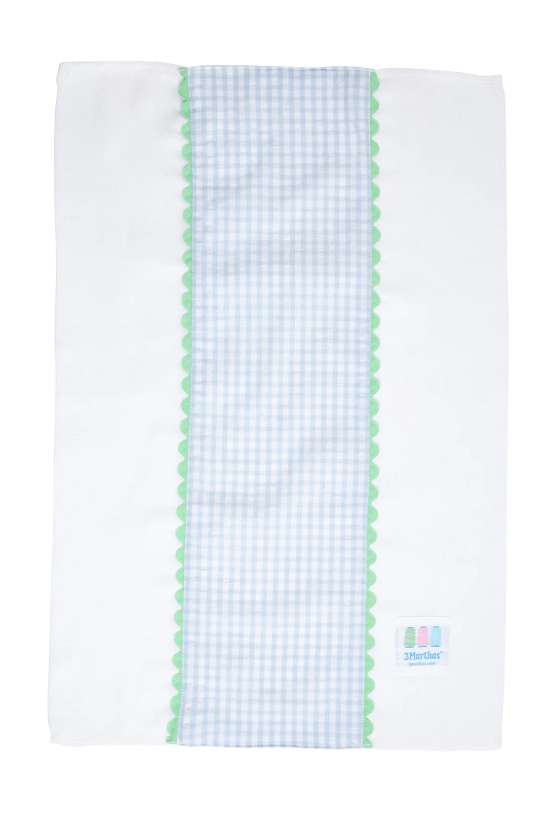 Big Check Fancy Fabric Burp Cloth - Blue/Green