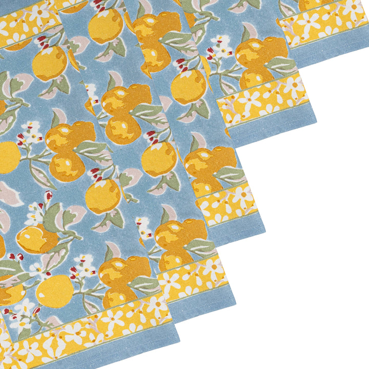 Citron Blue & Yellow Napkins - Set of 6