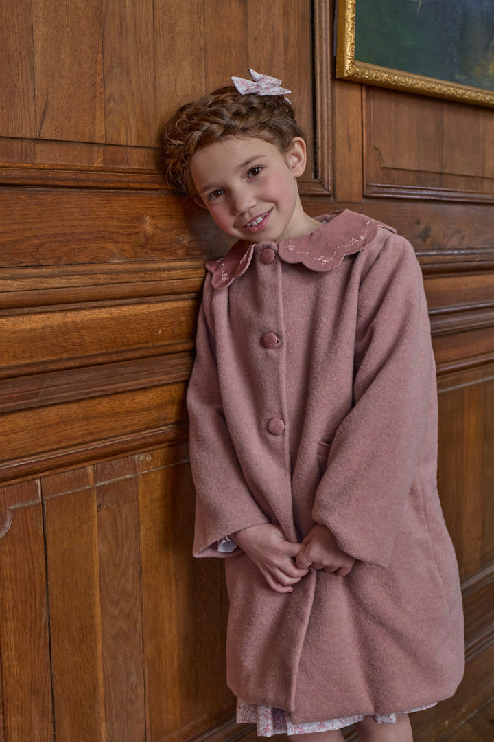 Kidiwi Girls Maryse Wool Coat Pink