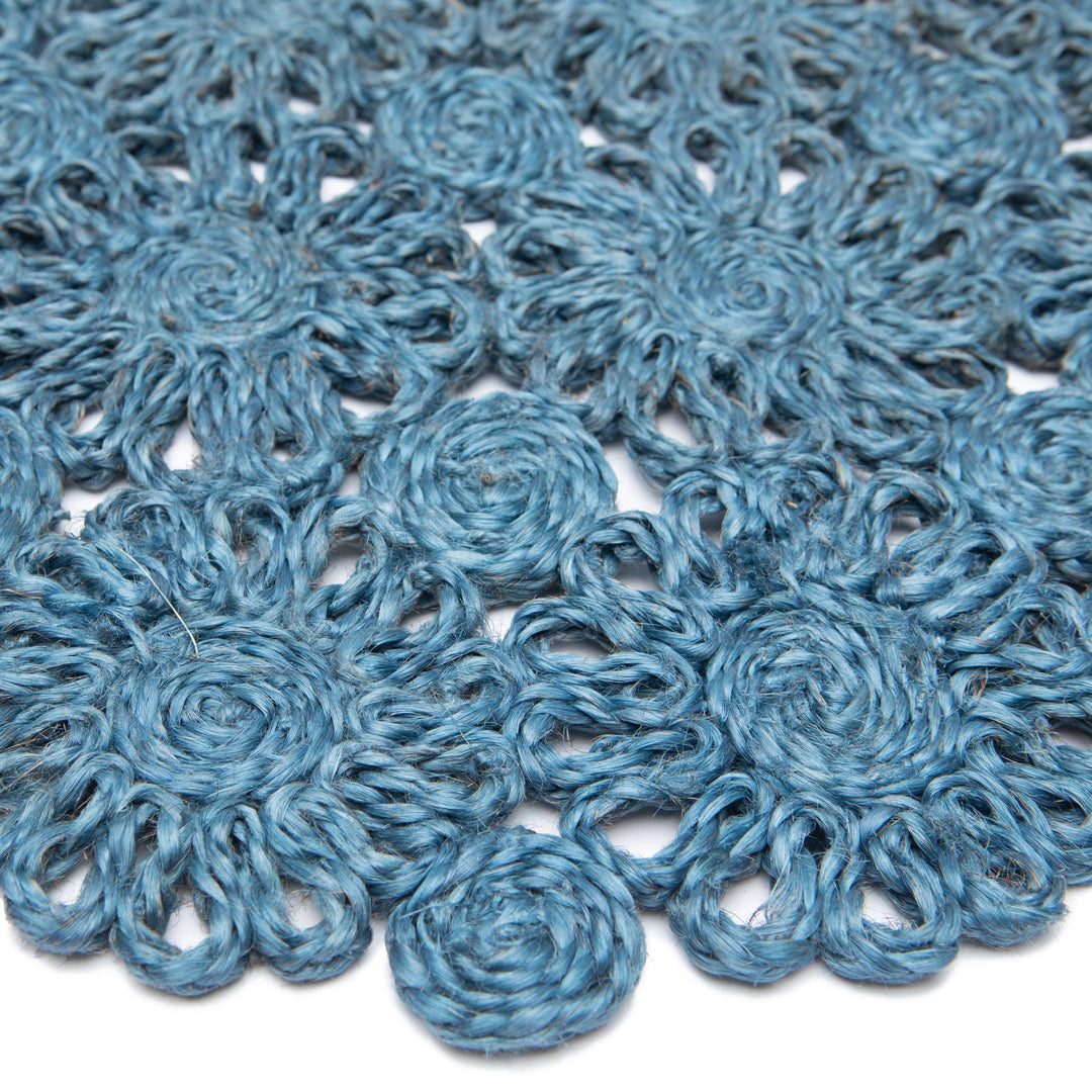Daisy Jute Blue Jean Placemat - Set of 4