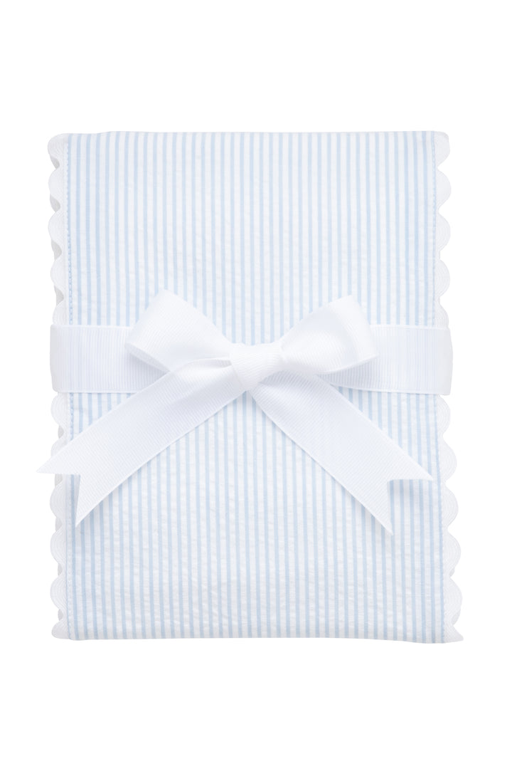 Seersucker Fancy Burp Cloth - Blue