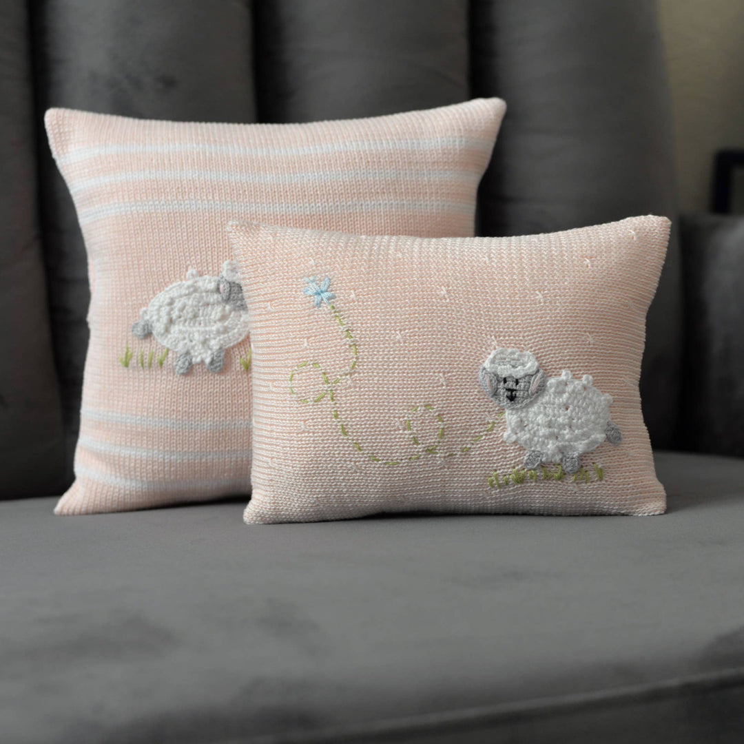 Lamb Mini Pillow - Pink