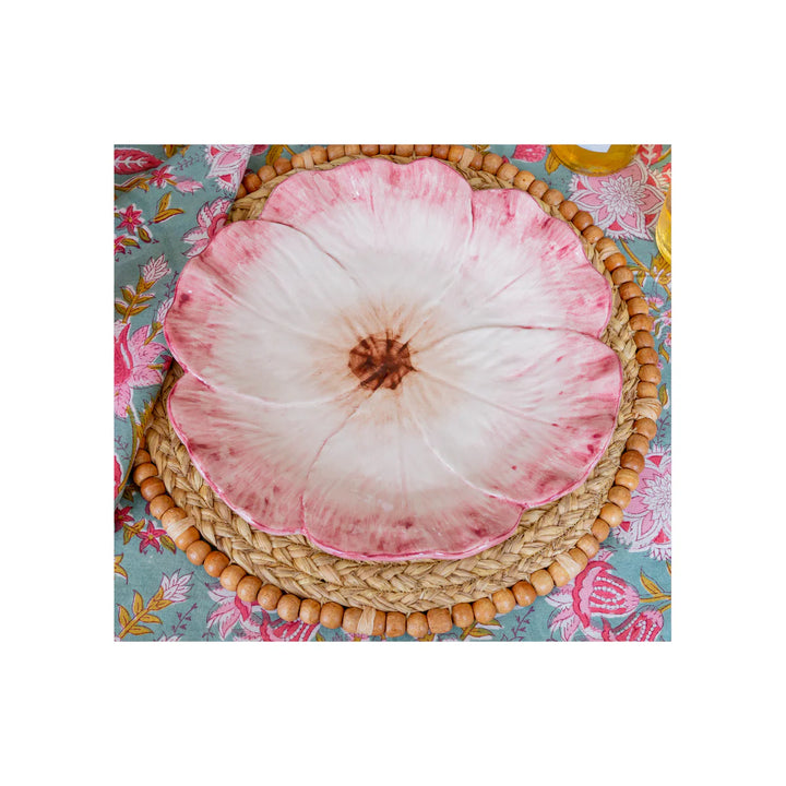 Pink Flower Dinner Plate - Set of 2