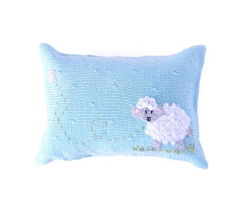 Lamb Mini Pillow - Blue
