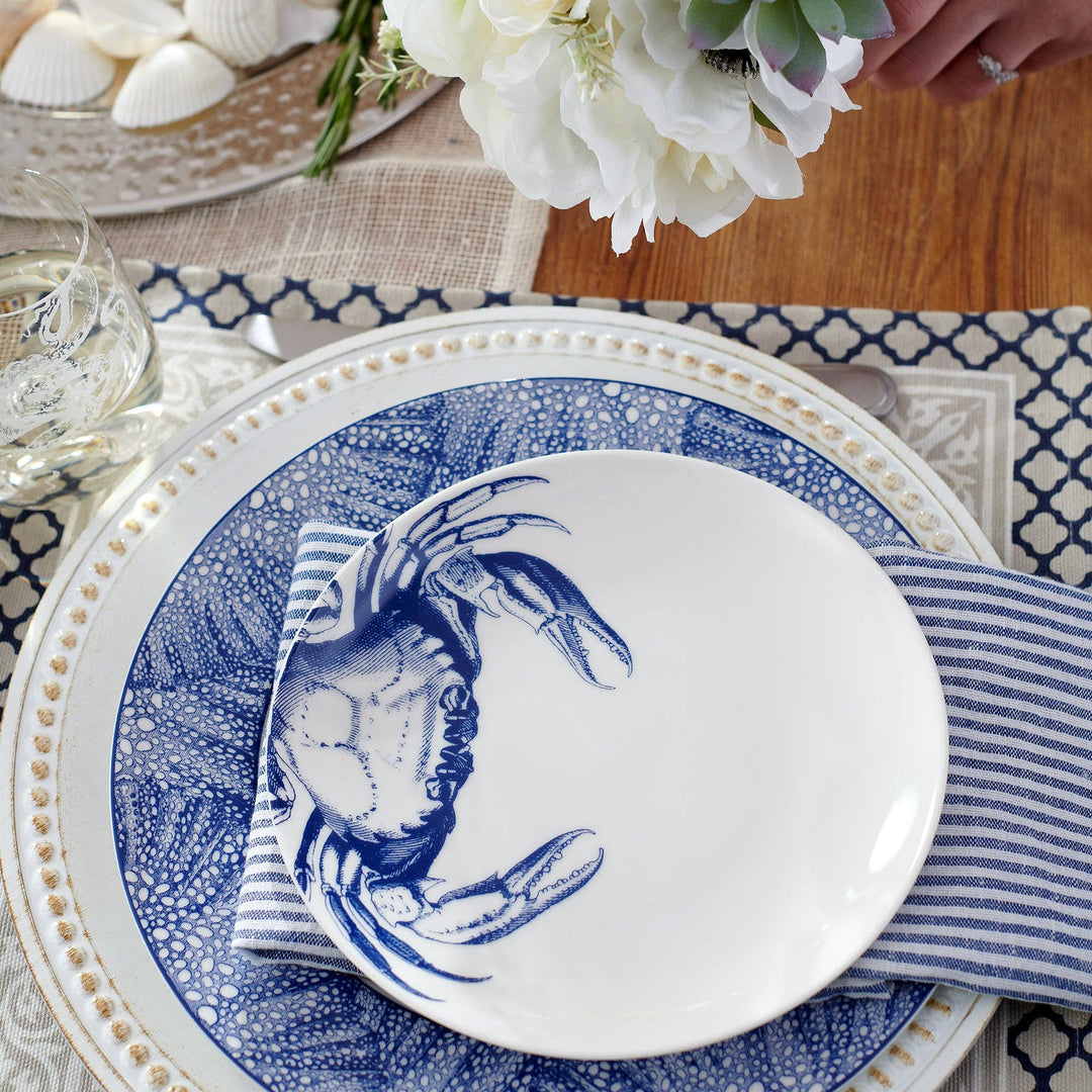 Crab Canape Plates, Set of 4