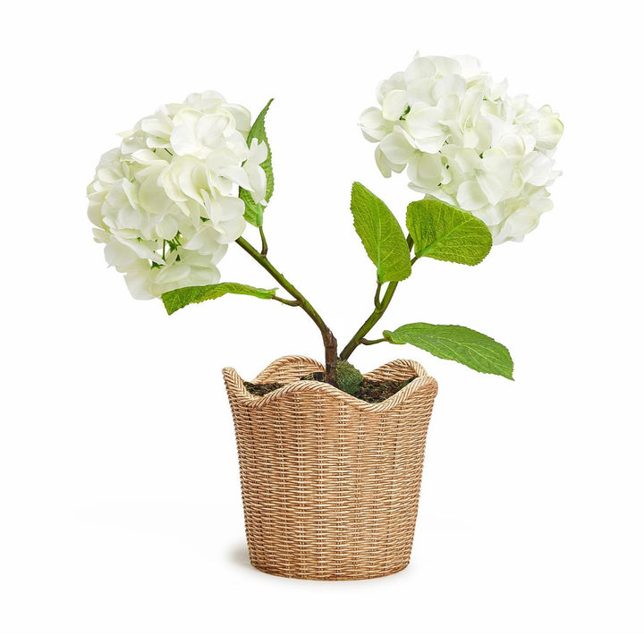 Scalloped Basket Weave Pattern Cachepot