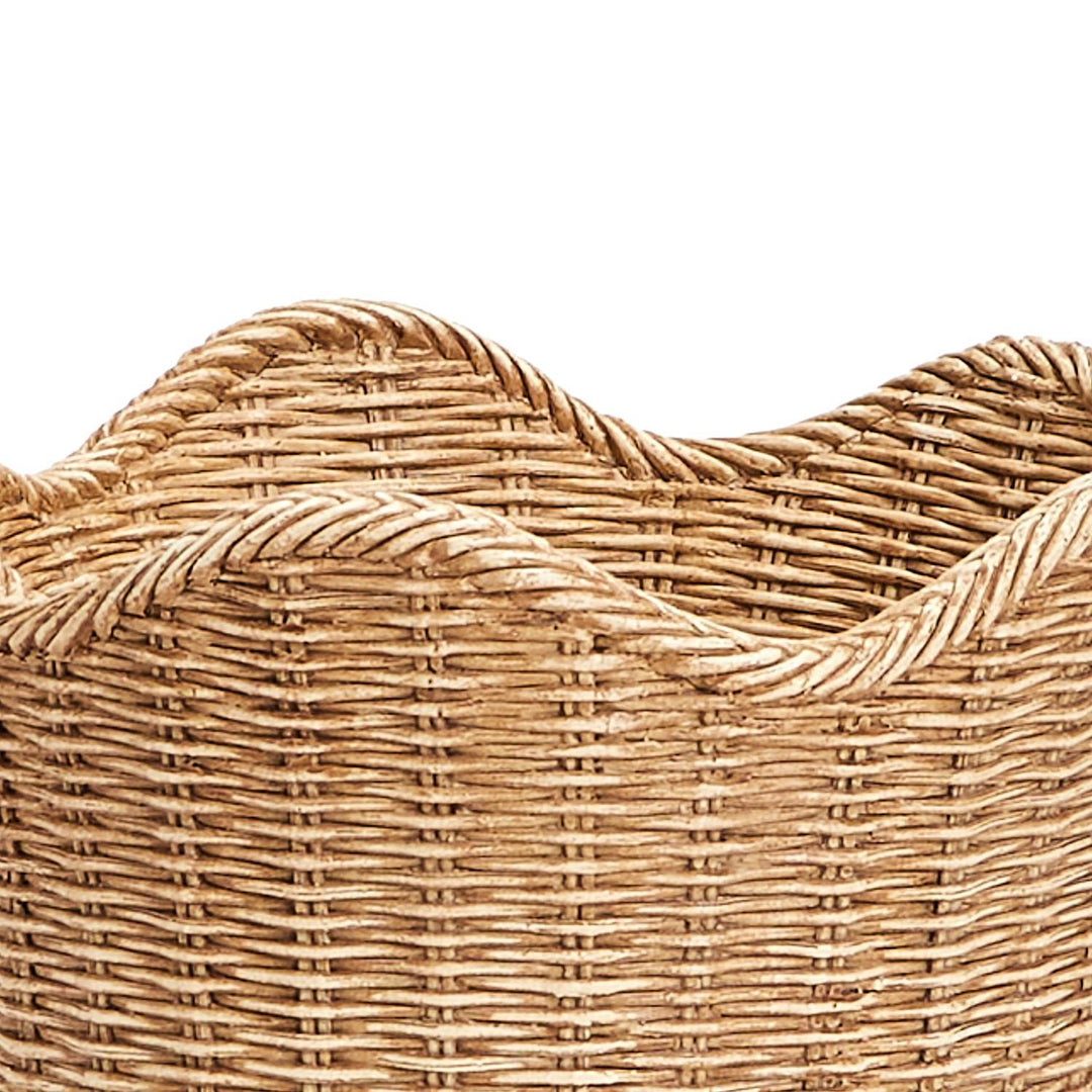 Scalloped Basket Weave Pattern Cachepot