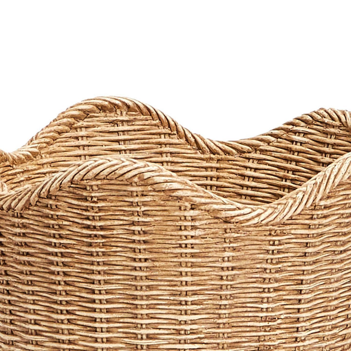 Scalloped Basket Weave Pattern Cachepot