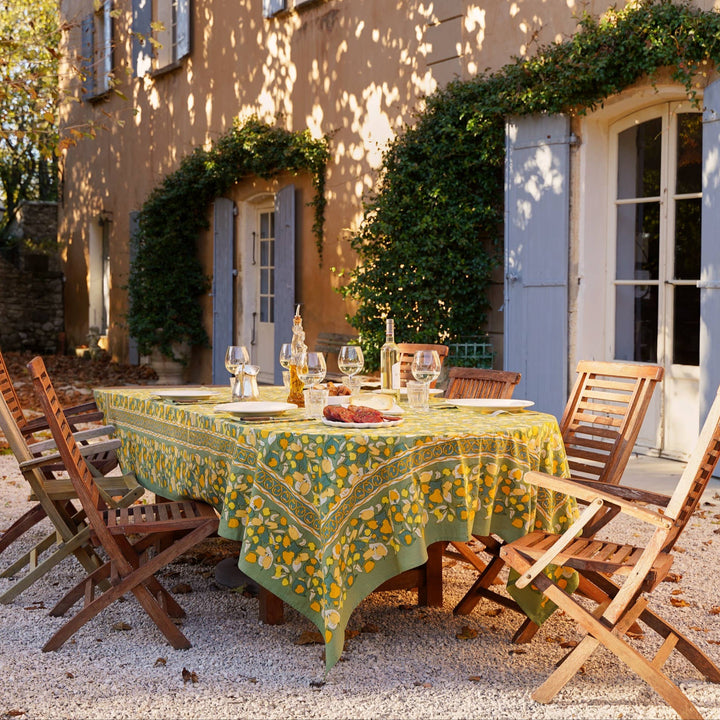 Fruit Yellow & Green French Tablecloths