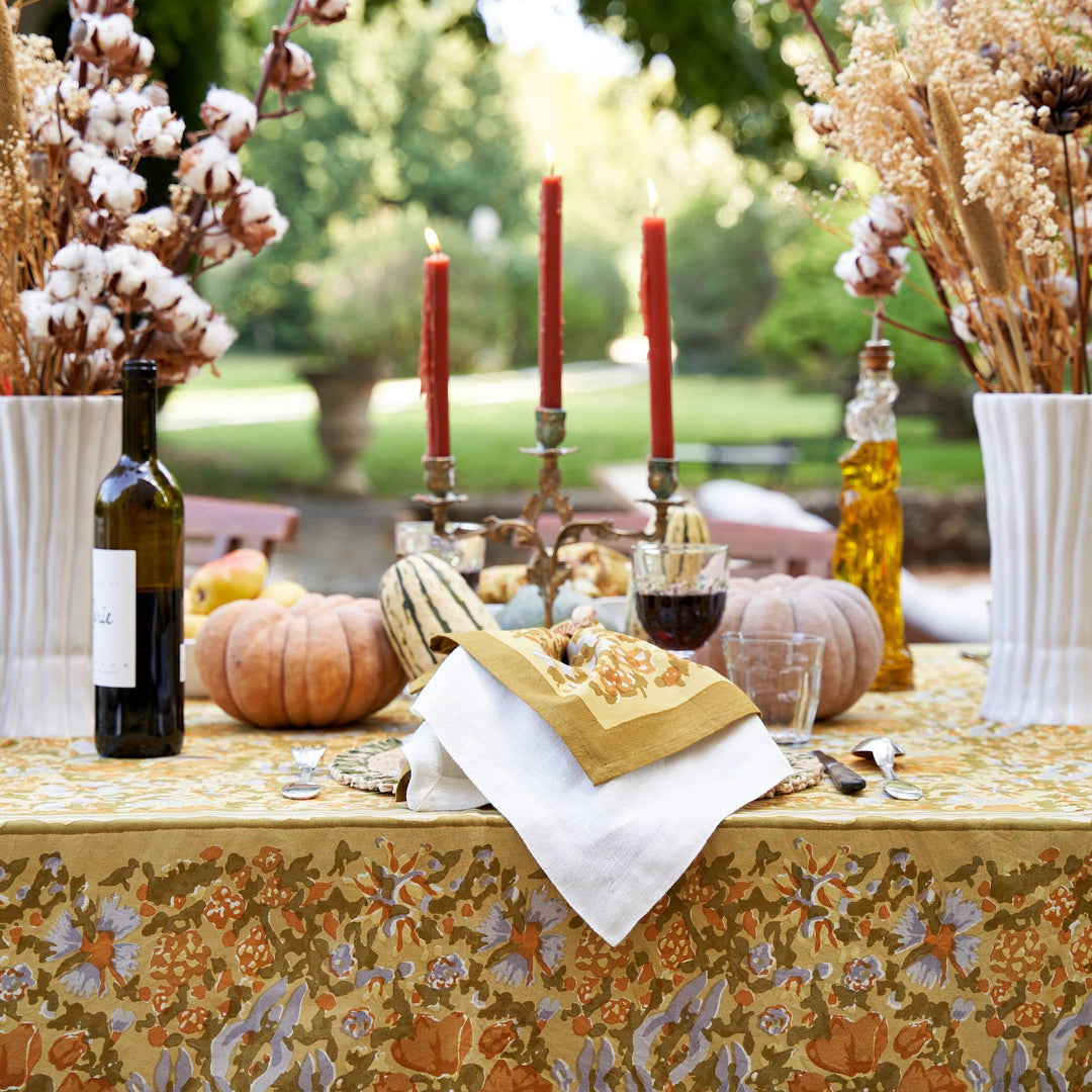 Jardin Mustard & Grey | Tablecloth