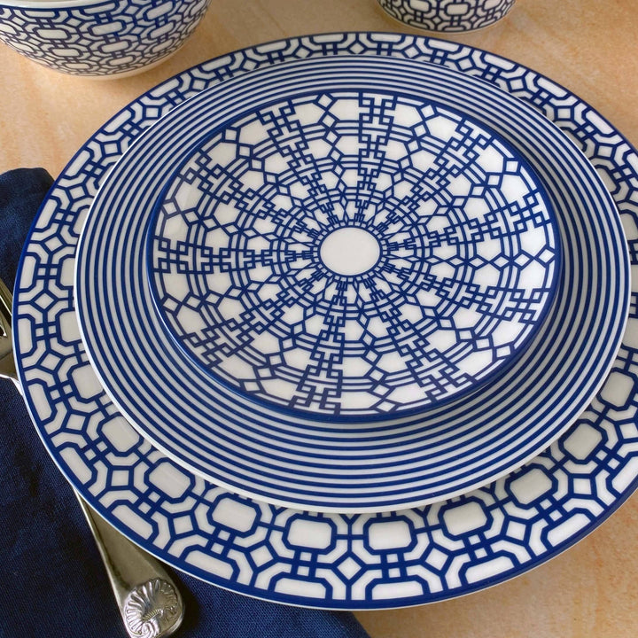 Newport Canape Plates Blue, Set of 4