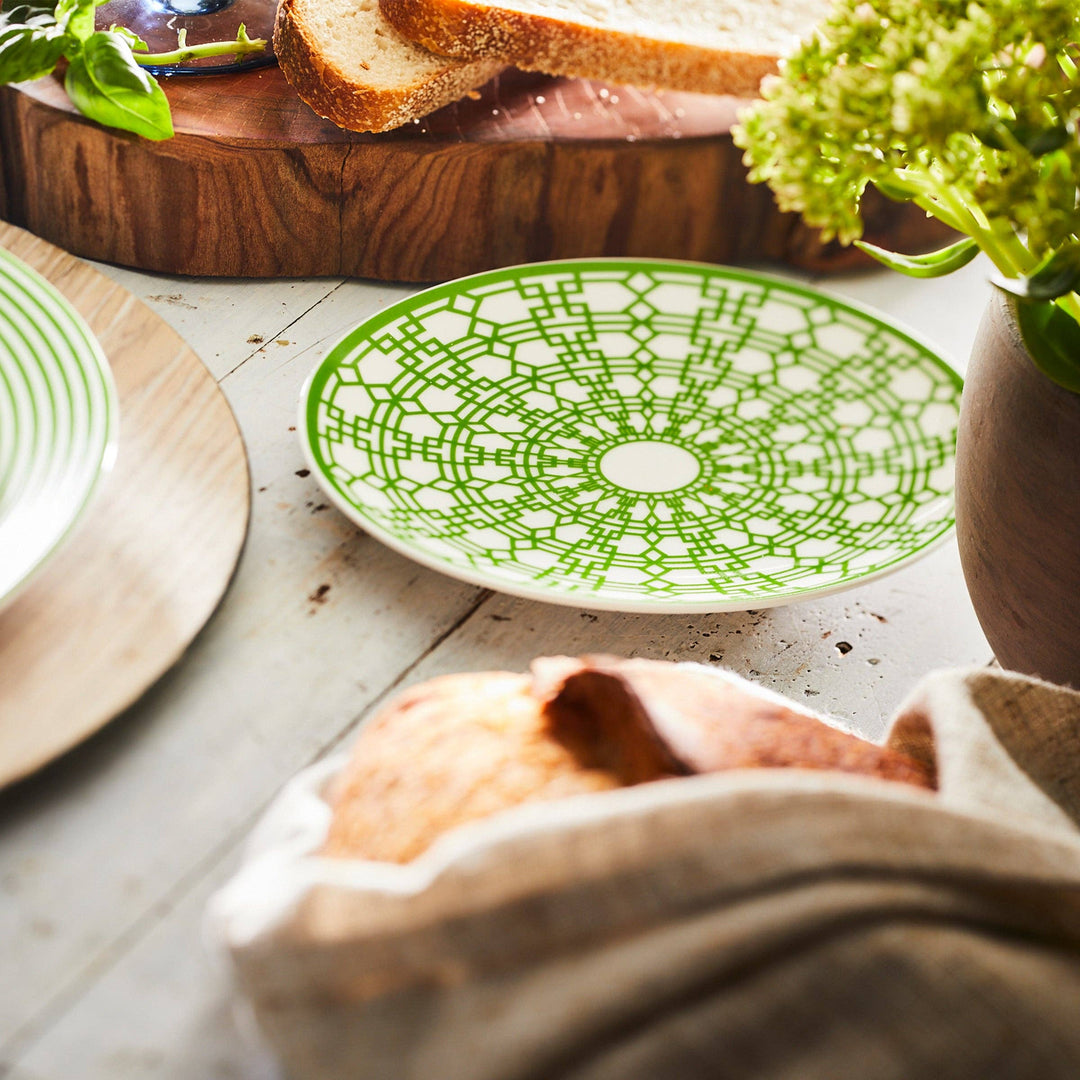 Newport Verde Canape Plates, Set of 4