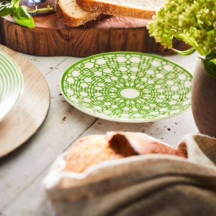 Newport Verde Canape Plates, Set of 4