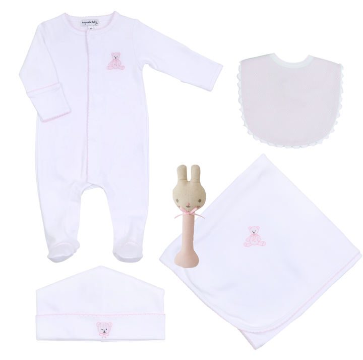 Newborn Gift Set with Pima Cotton Essentials - Pink