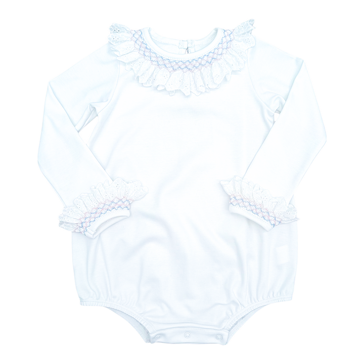 Percy & Tyne Smocked Ruffle Onsie and Floral Bloomer