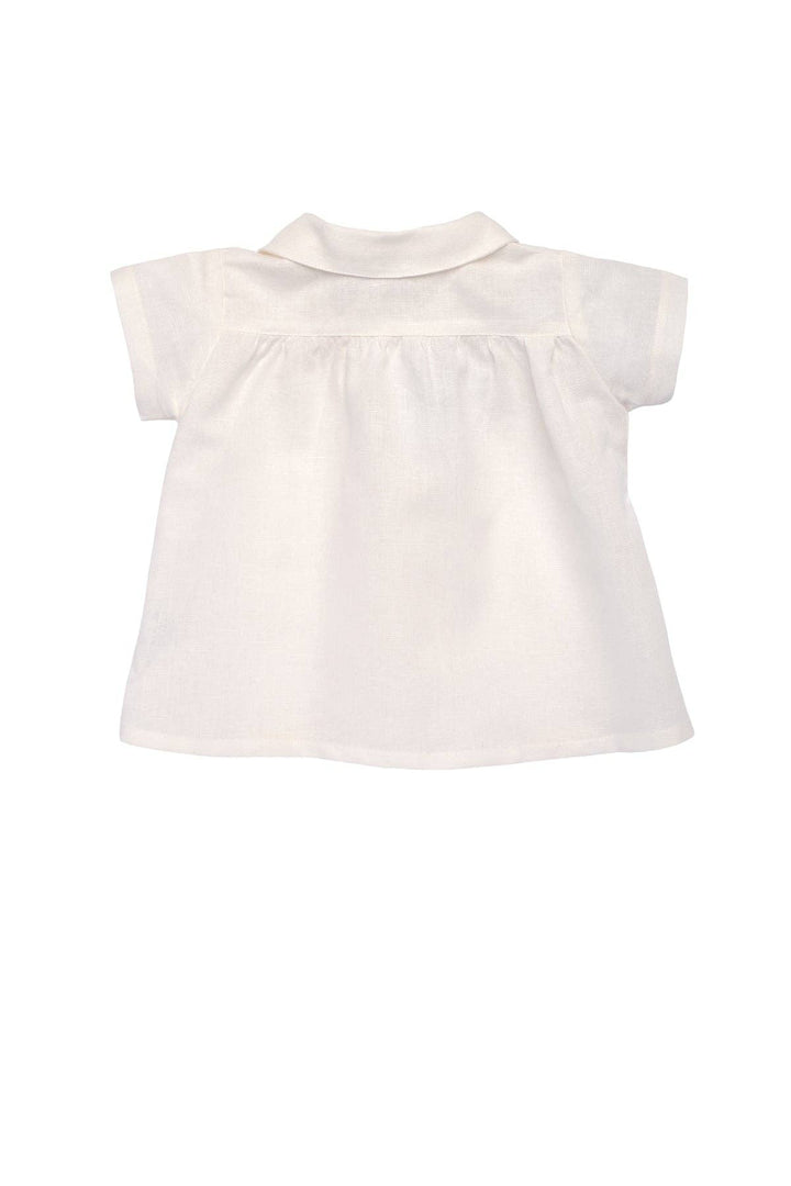 Petite Carlota Gabriel Cotton Double-Breasted Baby Shirt