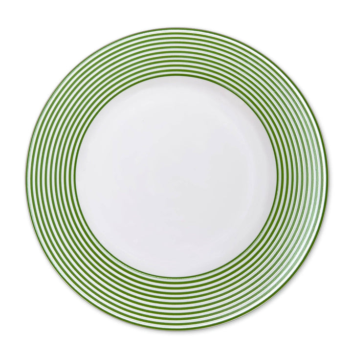 Newport Stripe Verde Rimmed Dinner Plate